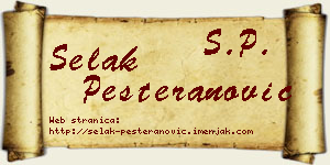 Selak Pešteranović vizit kartica